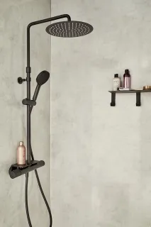 Верхний душ Jacob Delafon Metro E26600-BL 30 см чёрный матовый